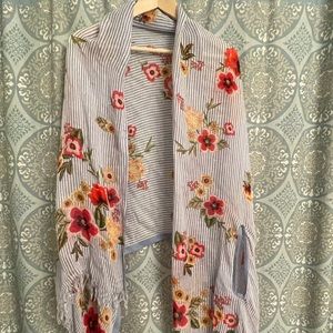 Spartina Floral Shawl Wrap *NWOT*